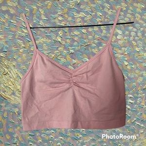 BDG balletcore scrunched tank top cropped camisole